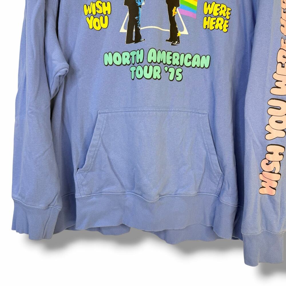 Pink Floyd Band Sweatshirt Hoodie Wish You Were Here 1975 Tour Blue Size 2XL - Picture 3 of 6